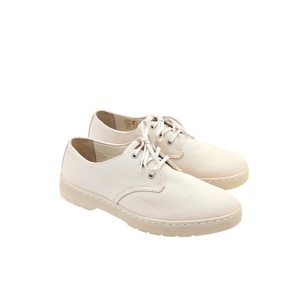 Dr. Martens Delray Twill Canvas Oxfords Sand 3 Eye Shoes M 10 W 11 EU 43 Cruise